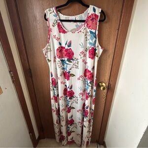 NWOT LuLaRoe Dani Maxi Long Tank Floral Dress Size 3XL